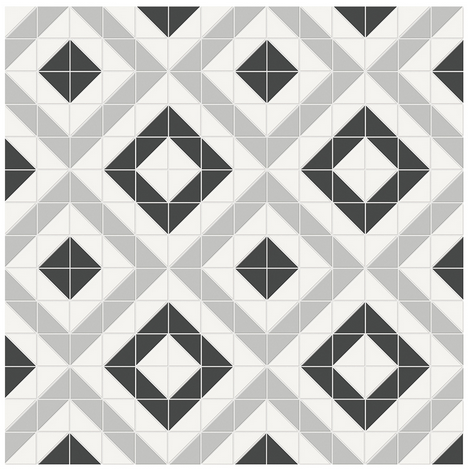 Anatolia - Soho Midnight Blend Cubic Pattern Glazed Porcelain Mosaic Tile (Matte Finish)