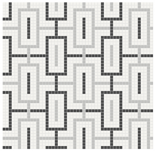 Anatolia - Soho Midnight Blend Chain Pattern Glazed Porcelain Mosaic Tile (Matte Finish)