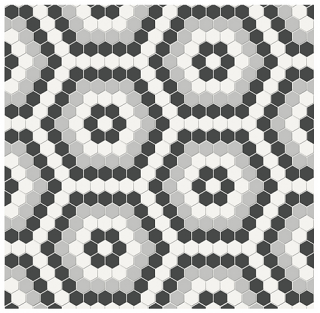 Anatolia - Soho Midnight Blend Hexagon Pattern Glazed Porcelain Mosaic Tile (Matte Finish)