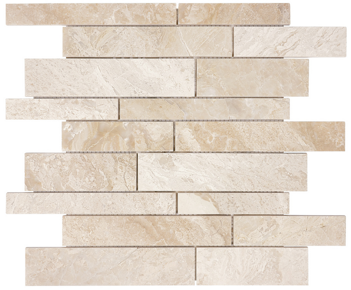 Impero Reale Random Strip Polished Marble Mosaic Tile