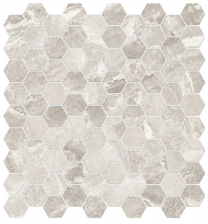 Anatolia - 1-1/4"x1-1/4" Mayfair Stella Argenta Polished Hexagon Porcelain Mosaic Tile