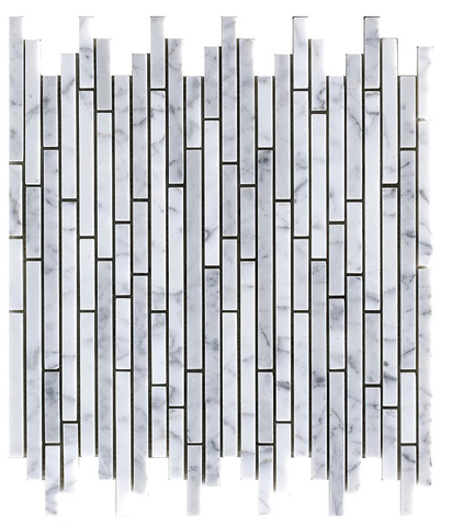 Project Deco Statuario Sticks Natural Stone Mosaic Tile (11.3"x11.7" Sheet)