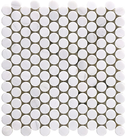 Project Deco Dolomite Penny Round Natural Stone Mosaic Tile (12.2"x12.4" Sheet)