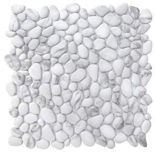 Project Deco Endura Calacatta Pebble Mosaic Tile (12"x12" Sheet)