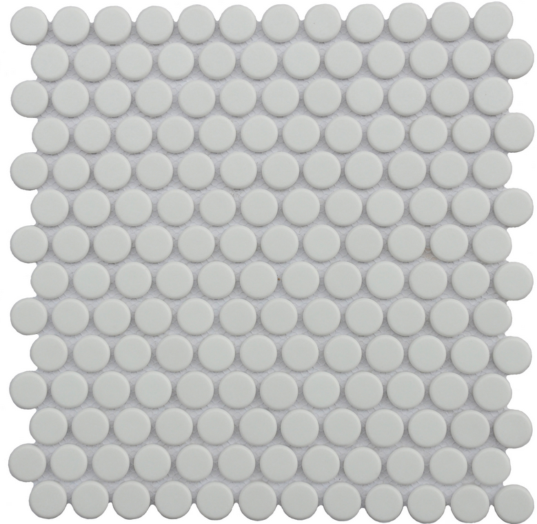 Project Deco Endura Basics White Penny Round Mosaic Tile (11.8"x11.8" Sheet)