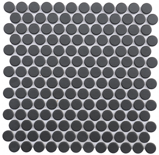 Project Deco Endura Basics Black Penny Round Mosaic Tile (11.8"x11.8" Sheet)