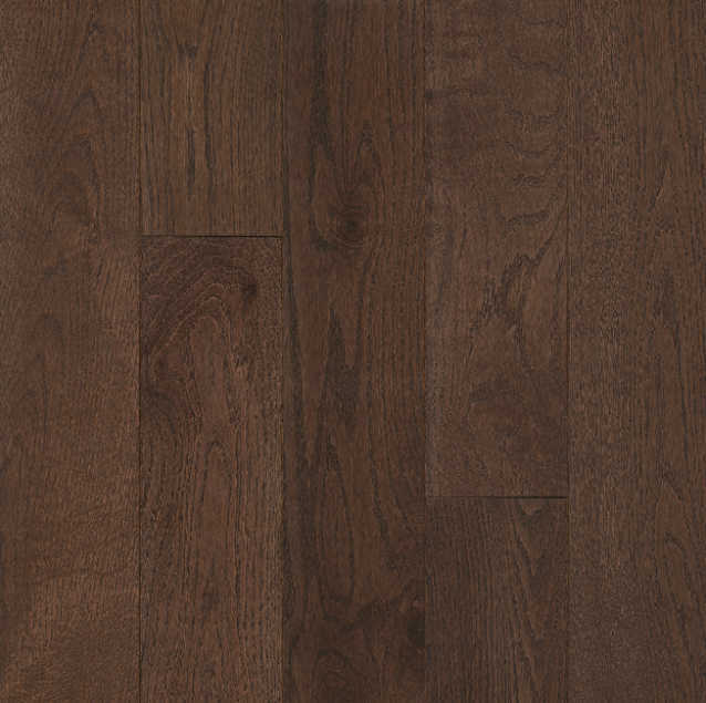 Hartco - Paragon 3/4" x 5" Countryside Brown Solid Oak Hardwood Flooring (High Gloss - Smooth Surface)