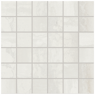 Viva - 2"x2" Metallica Steel White Natural (Matte) Porcelain Mosaic Tile (11.8"x11.8" Sheet)