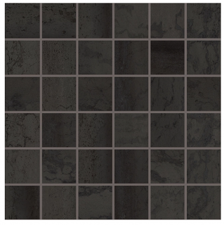 Viva - 2"x2" Metallica Dark Natural (Matte) Porcelain Mosaic Tile (11.8"x11.8" Sheet)