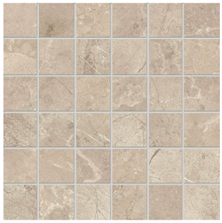 Edimax - 2"x2" Velvet Almond Porcelain Mosaic Tile (11.8"x11.8" Sheet)