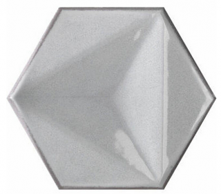 Settecento - 6"x7" Chroma Perla Hexagon Glossy Ceramic Wall Tile