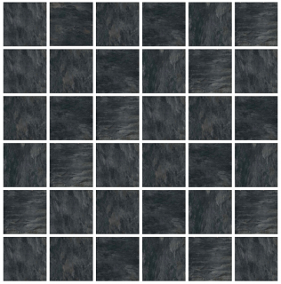 Rex - 2"x2" Ardoise Noir Porcelain Mosaic Tile (Matte Finish - 11.8"x11.8" Sheet)