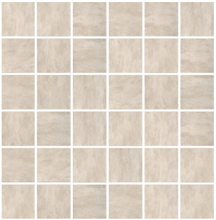 Rex - 2"x2" Ardoise Ivoire Porcelain Mosaic Tile (Matte Finish - 11.8"x11.8" Sheet)