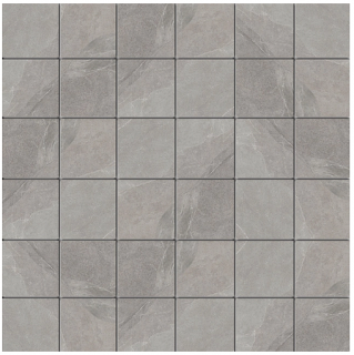 Italgraniti - 2"x2" Shale Greige Porcelain Mosaic Tile (12"x12" Sheet - Matte Finish)