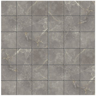 Fioranese - 2"x2" Marmorea Grigio Imperiale Porcelain Mosaic Tile (Matte Finish - 12"x12" Sheet)