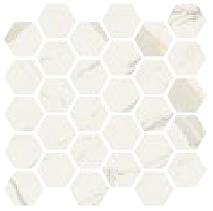 Fioranese - Marmorea BIANCO CALACATTA Esagona Porcelain Mosaic Tile (Polished Finish - 12"x12" Sheet)