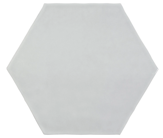 Anatolia - 6" Teramoda Silver Ceramic Wall Hexagon Tile (Glossy Finish)