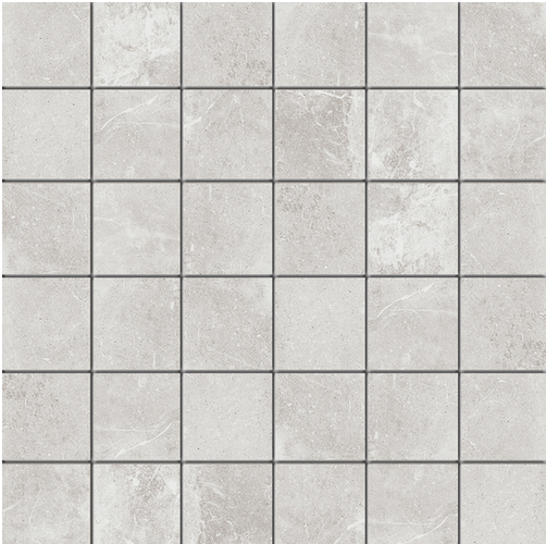 Milestone - 2"x2" Rustic Stone WHITE Porcelain Mosaic Tile (10 Sheets - 12"x12" Sheet - Matte Finish)