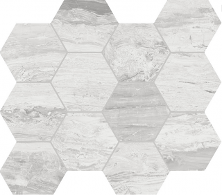 Unicom Starker - Sky Glace Polished Porcelain Hexagon Mosaic Tile (12"x13" Sheet)