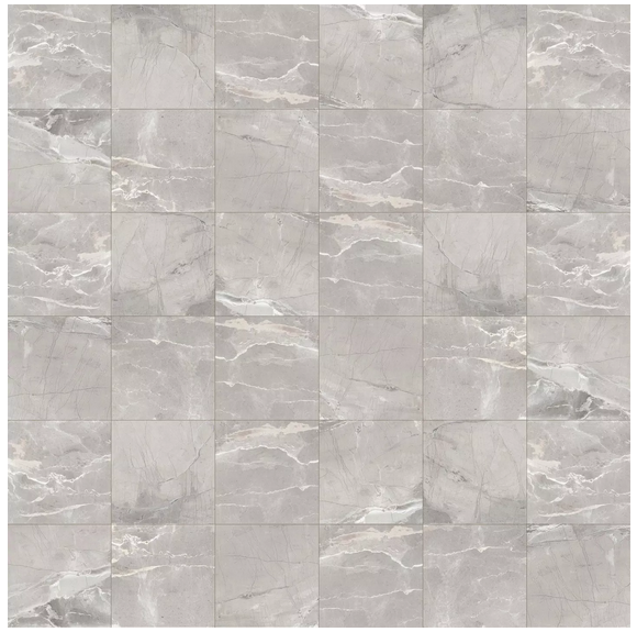 Milestone - 2"x2" Absolute LIGHT GREY Porcelain Mosaic Tile (10 Pc. Pack - Matte Finish)