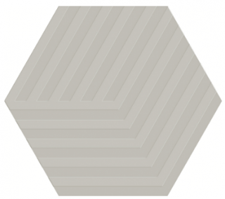Happy Floors - 5"x6" Carpenter TAUPE Cube Hexagon Ceramic Wall Tile (Matte Finish)
