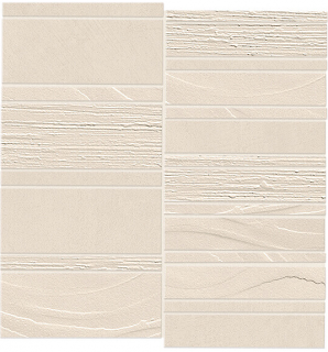 Happy Floors - B-Natural Kaolin Trace Mosaic Tile (Matte Finish)