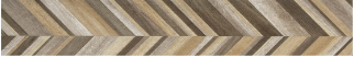 Gardenia Orchidea - 8"x47" Just Color Chevron Mix WARM Porcelain Tile (Matte Finish - Rectified Edges)