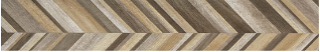 Gardenia Orchidea - 8"x47" Just Color Chevron Mix WARM Porcelain Tile (Matte Finish - Rectified Edges)