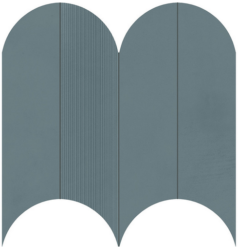 Marca Corona - 15"x12-1/2" Multiforme OCEANO TESSERE VOLTA Deco Wall TIle (Matte Finish)