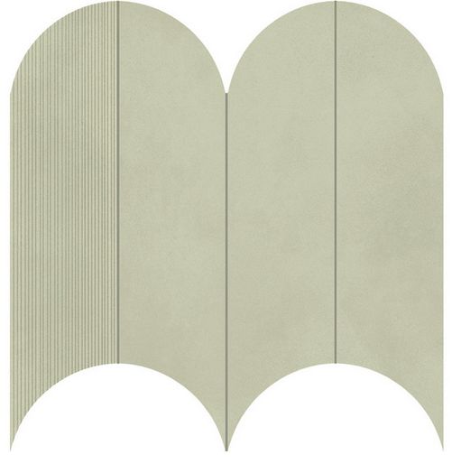 Marca Corona - 15"x12-1/2" Multiforme SALVIA TESSERE VOLTA Deco Wall TIle (Matte Finish)