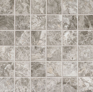 Happy Floors - 2"x2" Mun GREY Porcelain Mosaic Tile (Matte Finish - 12"x12" Sheet)