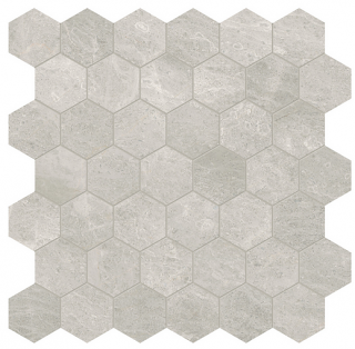 2" Anciano Grigio Hexagon Honed Marble Mosaic Tile