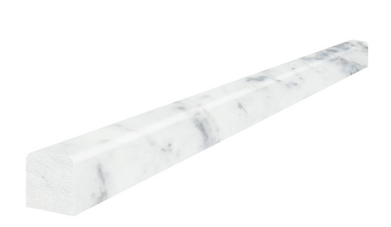 1/2"x12" VIRTUE BIANCO Honed Marble Deco Bar