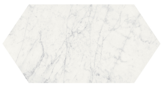 24" ETERNA BIANCO Picket Honed Marble Tile