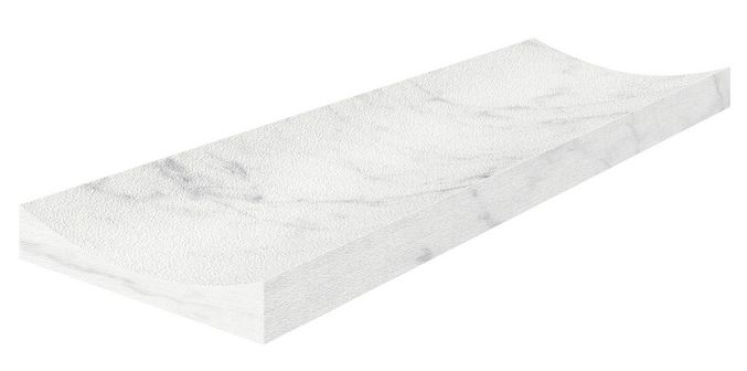 4"x12" ETERNA BIANCO Fluto Honed Marble Tile