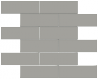 Anatolia - 2"x6" Soho Cement Chic Glossy Brick Glazed Porcelain Mosaic Tile