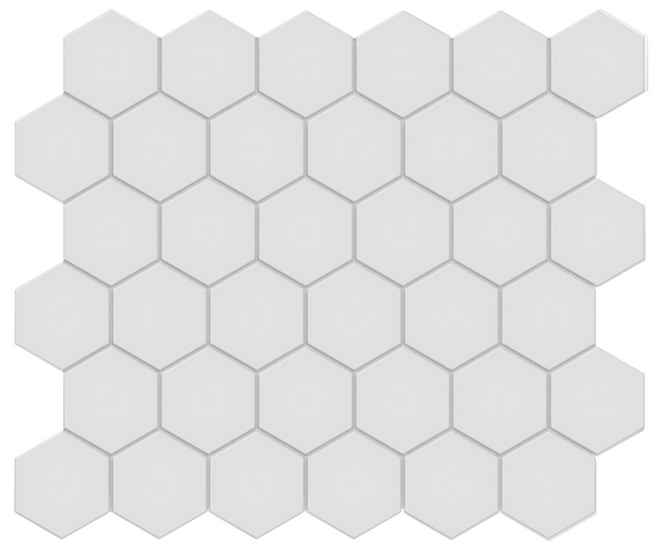 Anatolia - 2" Soho Gallery Grey Glazed Porcelain Hexagon Mosaic Tile (Matte Finish)