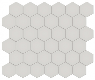 Anatolia - 2" Soho Halo Grey Glazed Porcelain Hexagon Mosaic Tile (Matte Finish)