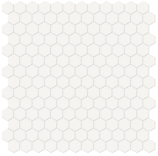 Anatolia - 1" Soho Canvas White Glazed Porcelain Hexagon Mosaic Tile (Matte Finish)