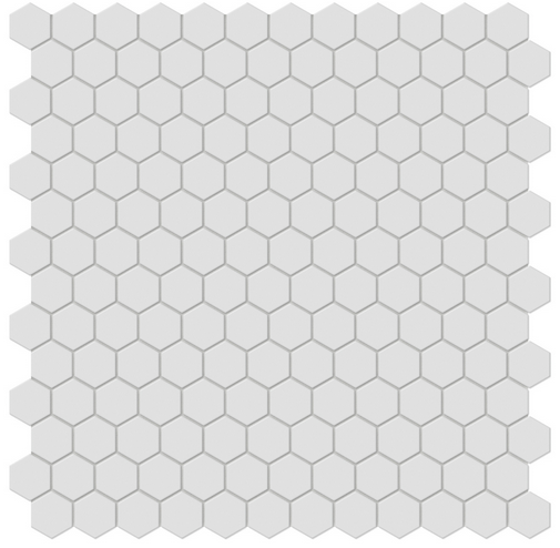 Anatolia - 1" Soho Gallery Grey Glazed Porcelain Hexagon Mosaic Tile (Matte Finish)