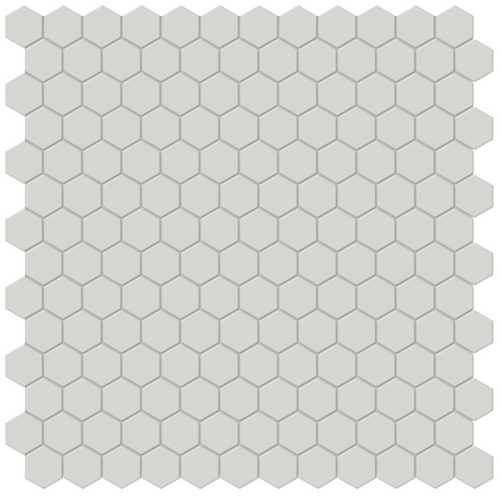 Anatolia - 1" Soho Halo Grey Glazed Porcelain Hexagon Mosaic Tile (Matte Finish)