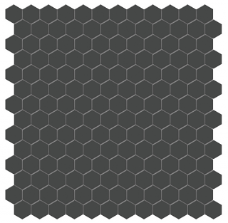 Anatolia - 1" Soho Retro Black Glazed Porcelain Hexagon Mosaic Tile (Matte Finish)