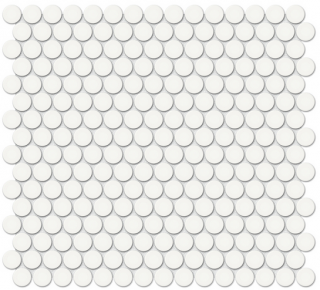 Anatolia - 3/4" Soho Canvas White Glazed Porcelain Penny Round Mosaic Tile (Matte Finish)