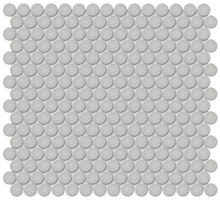 Anatolia - 3/4" Soho Loft Grey Glazed Porcelain Penny Round Mosaic Tile (Matte Finish)