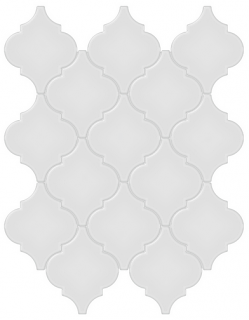 Anatolia - Soho Gallery Grey Arabesque Glazed Glossy Porcelain Mosaic Tile