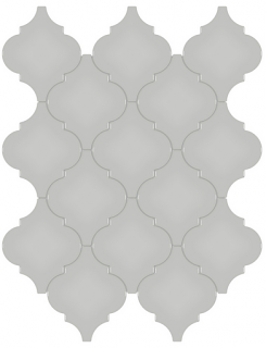 Anatolia - Soho Loft Grey Arabesque Glazed Glossy Porcelain Mosaic Tile