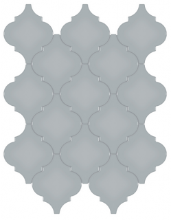 Anatolia - Soho Cloud Blue Arabesque Glazed Glossy Porcelain Mosaic Tile