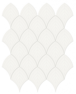 Anatolia - Soho Canvas White Scallop Glazed Glossy Porcelain Mosaic Tile