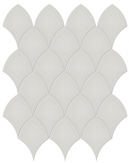 Anatolia - Soho Halo Grey Scallop Glazed Glossy Porcelain Mosaic Tile