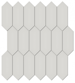 Anatolia - 2"x5" Soho Halo Grey Glazed Porcelain Glossy Picket Mosaic Tile